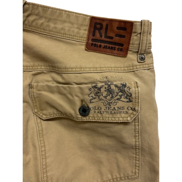 Polo Jeans Company Ralph Lauren Mens Khaki Carpenter Pants 32x32 Cotton - Picture 10 of 10